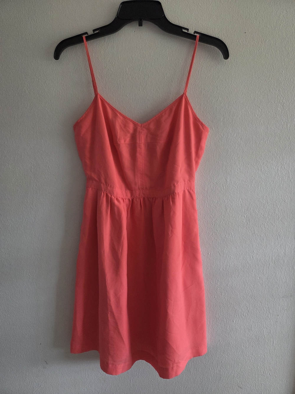 J. Crew Coral Spaghetti-Strap Mini Dress
